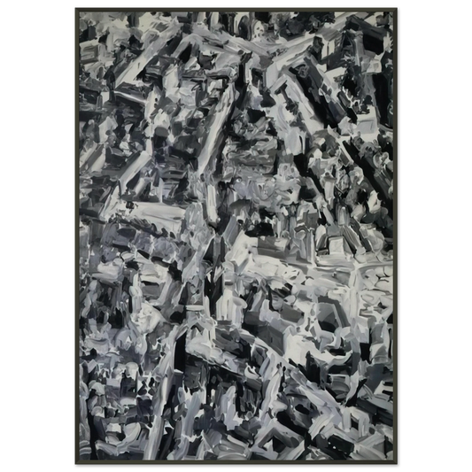 Gerhard Richter  TOWNSCAPE F 1968 Framed Art Print  - Aluminum Frame - 21x29.7 cm / 8x12"