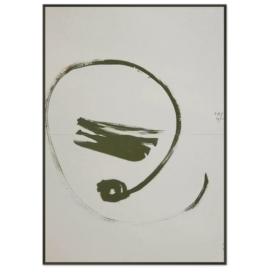 Dieter Roth  Brush Action  1977 Framed Art Print  - Aluminum Frame - 21x29.7 cm / 8x12"