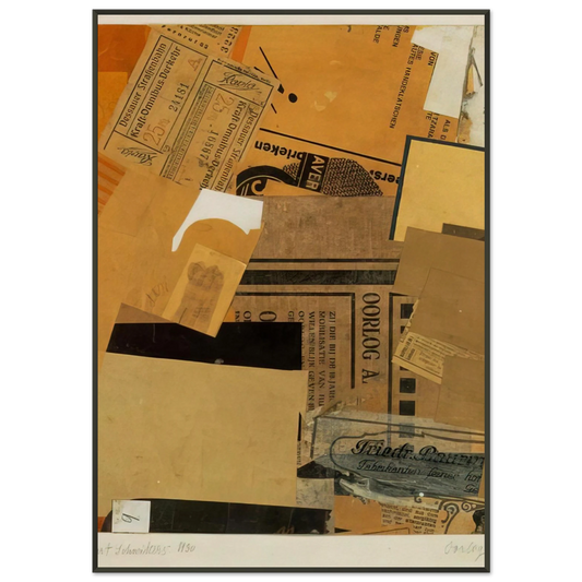 Kurt Schwitters  OORLOG 1930 Framed Art Print  - Aluminum Frame - 21x29.7 cm / 8x12"