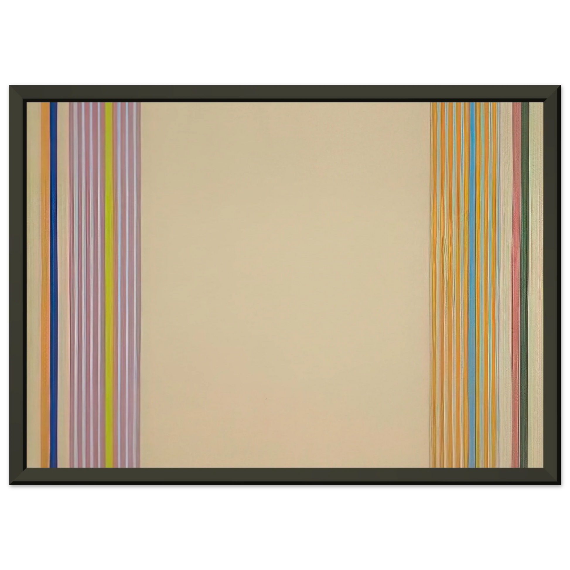 Gene Davis  End Stripes  1960 Framed Art Print  - Aluminum Frame - 40x50 cm / 16x20 inches