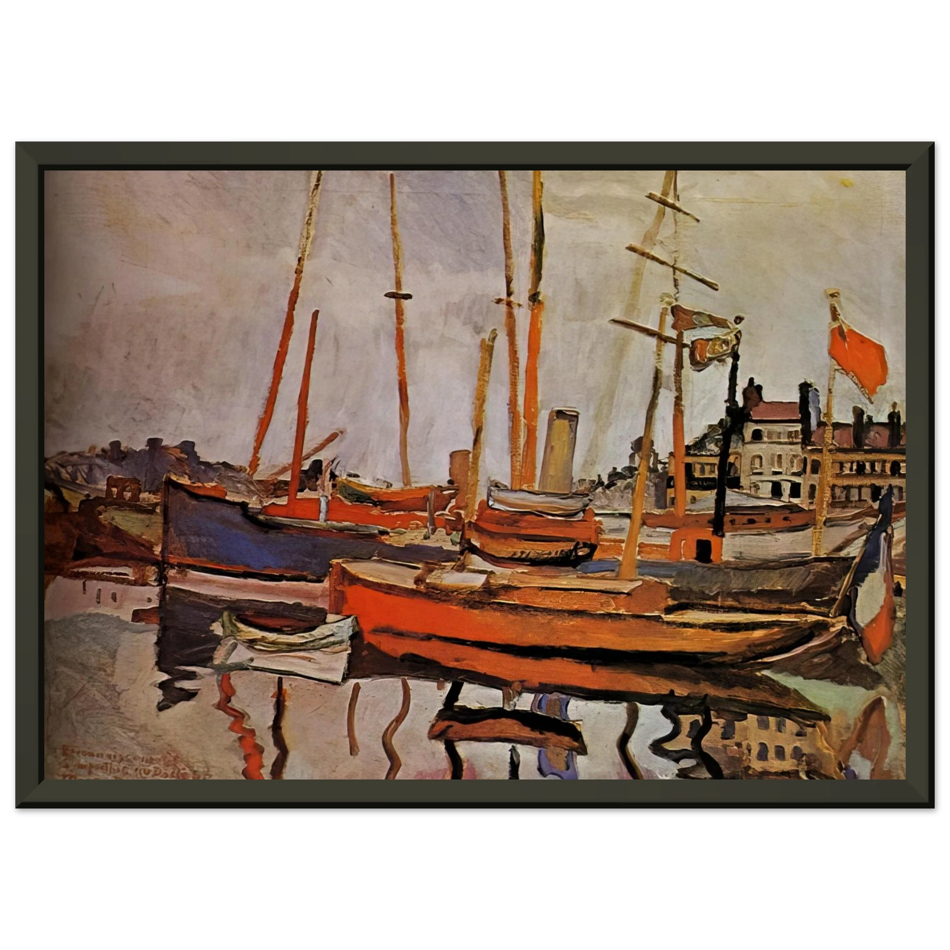 Raoul Dufy  THE PORT OF LE HAVRE 1906 Framed Art Print  - Aluminum Frame - 60x80 cm / 24x32 inches