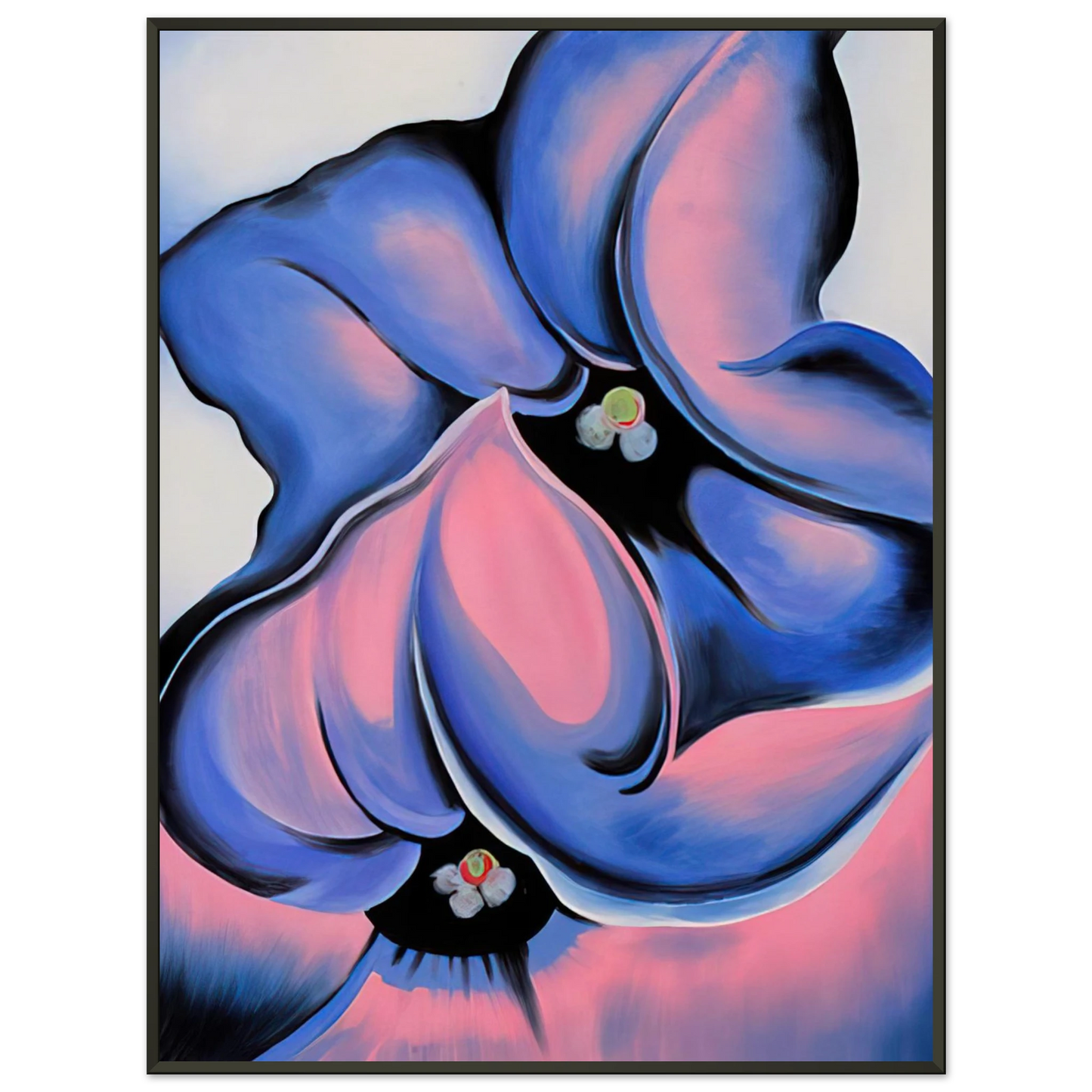 Georgia OKeeffe  Purple Petunia Framed Art Print  - Aluminum Frame - 40x50 cm / 16x20 inches