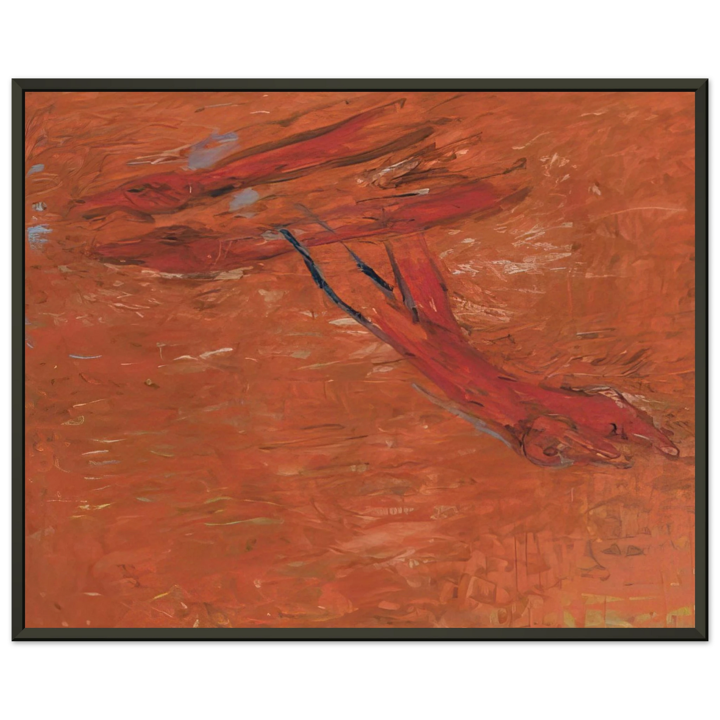 Susan Rothenberg  AUGUST 17TH 1998 Framed Art Print  - Aluminum Frame - 60x80 cm / 24x32 inches
