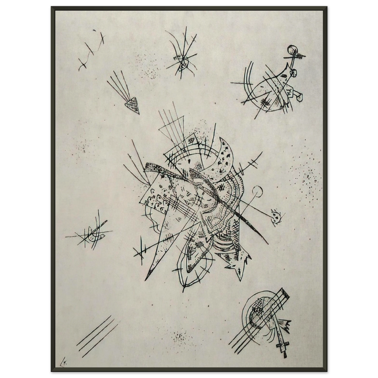 Wassily Kandinsky  SMALL WORLDS X 1922 Framed Art Print  - Aluminum Frame - 70x100 cm / 28x40 inches