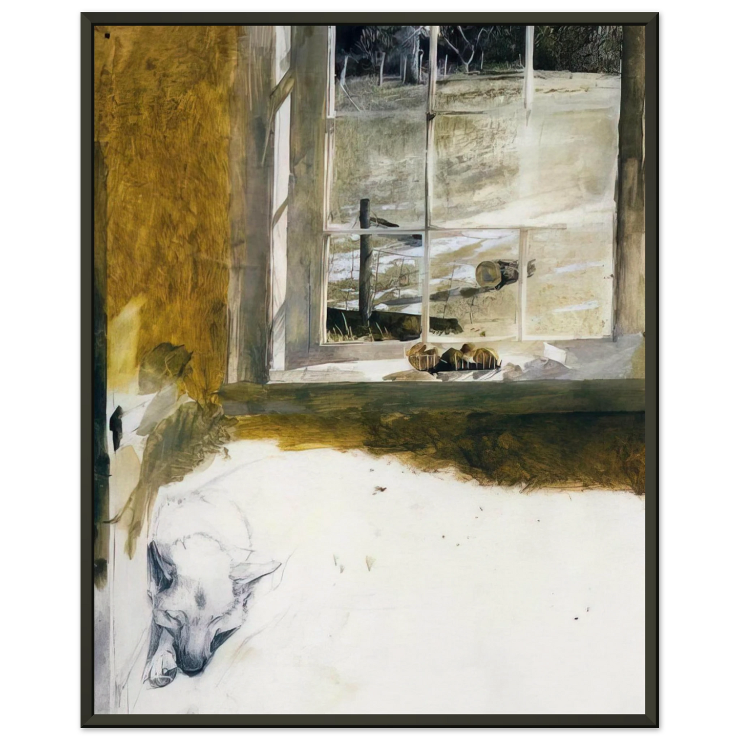 Andrew Wyeth  GROUNDHOG DAY 3 Framed Art Print  - Aluminum Frame - 40x50 cm / 16x20 inches