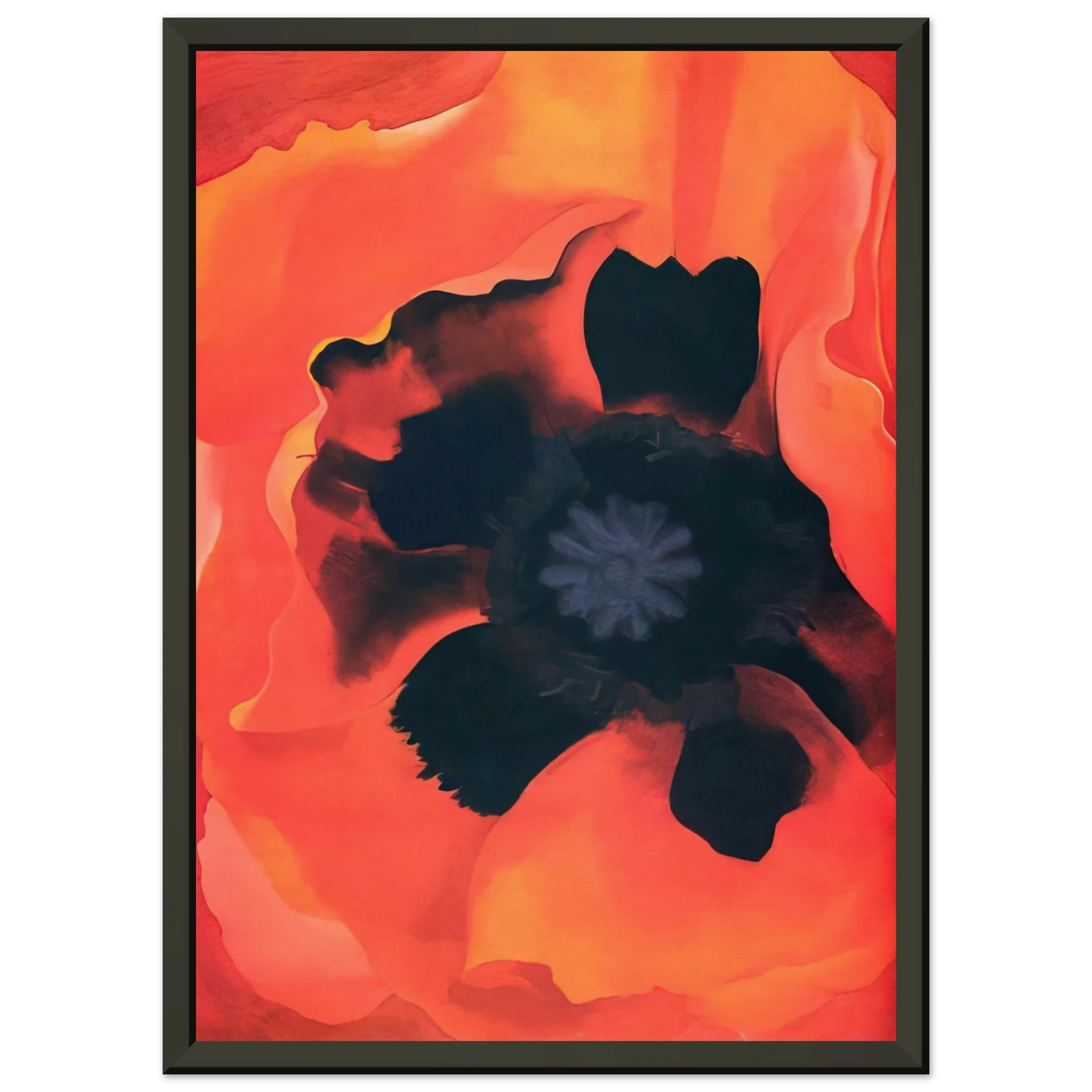 Georgia OKeeffe  Poppy 2 Framed Art Print  - Aluminum Frame - 40x50 cm / 16x20 inches