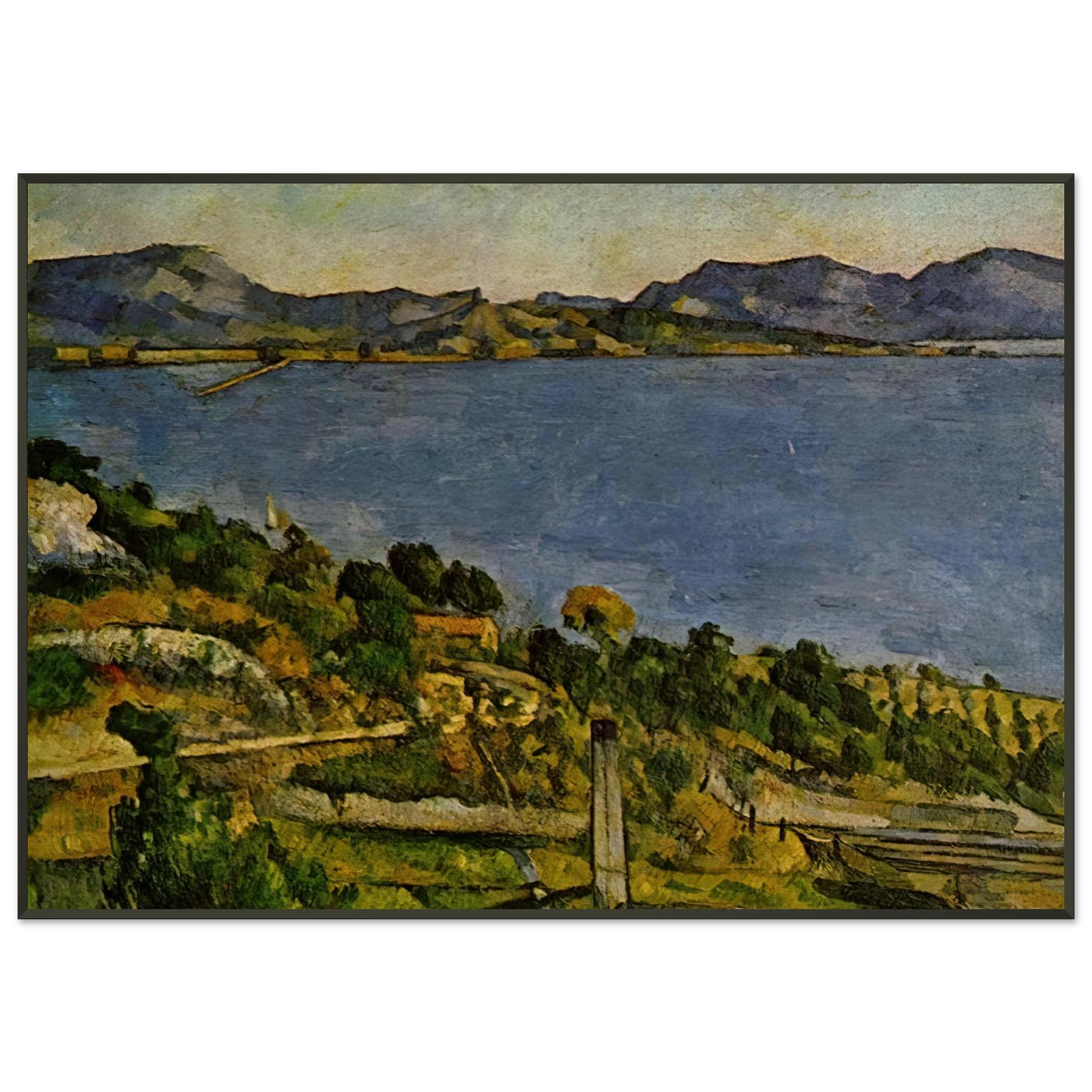 Paul Cezanne  Sea at LEstaque Framed Art Print  - Aluminum Frame - 21x29.7 cm / 8x12"