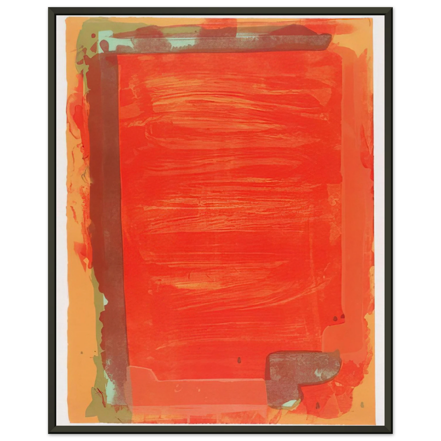 John Hoyland  Untitled III  1974 Framed Art Print  - Aluminum Frame - 70x100 cm / 28x40 inches