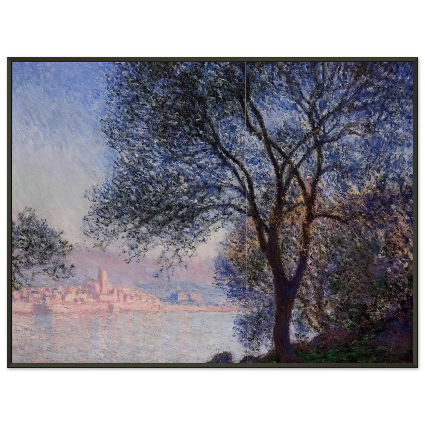 claude monet  Antibes Seen from the Salis Gardens 02 Framed Art Print  - Aluminum Frame - 40x50 cm / 16x20 inches