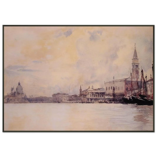 John Singer Sargent  The Entrance to the Grand Canal Venice Framed Art Print  - Aluminum Frame - 21x29.7 cm / 8x12"