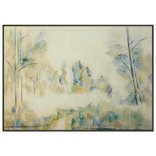 Paul Cezanne  Trees by the Water Framed Art Print  - Aluminum Frame - 21x29.7 cm / 8x12"