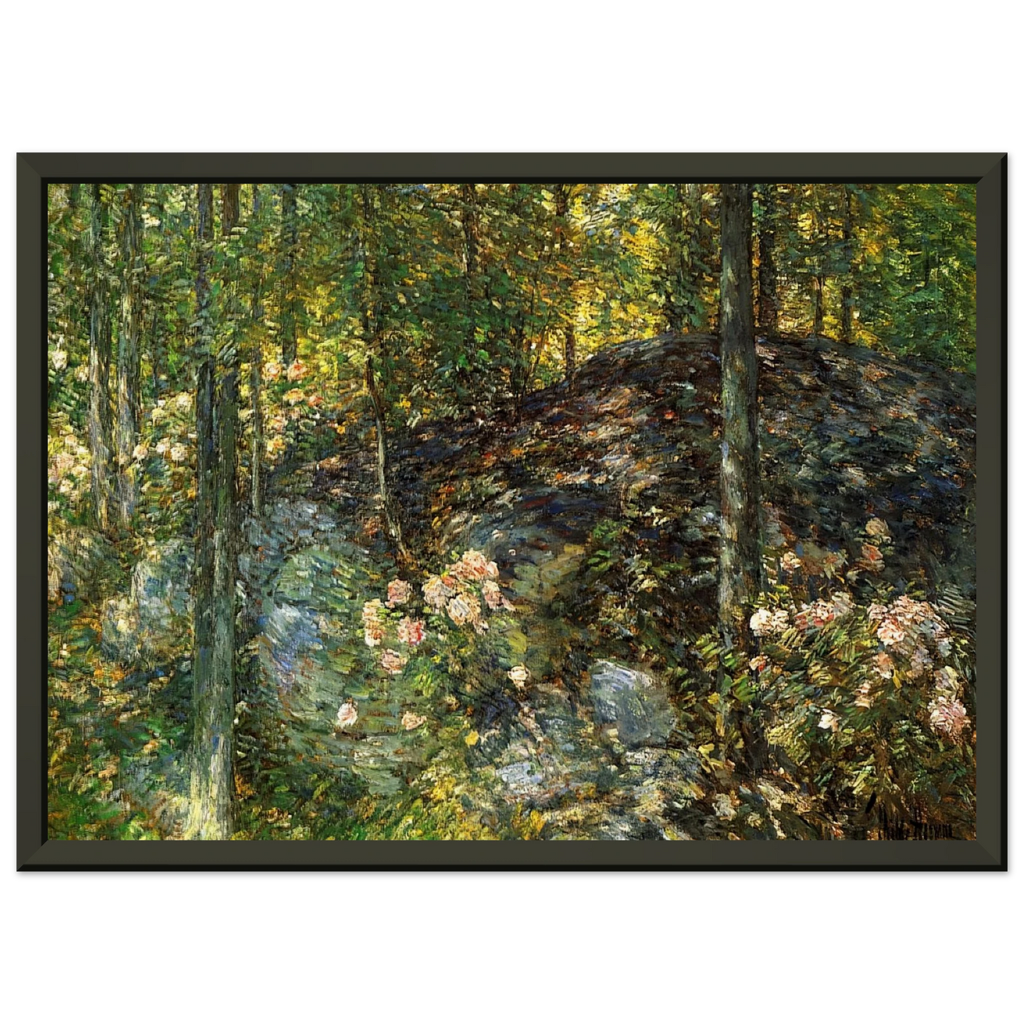 Childe Hassam  Laurel on the Ledges Framed Art Print  - Aluminum Frame - 60x80 cm / 24x32 inches