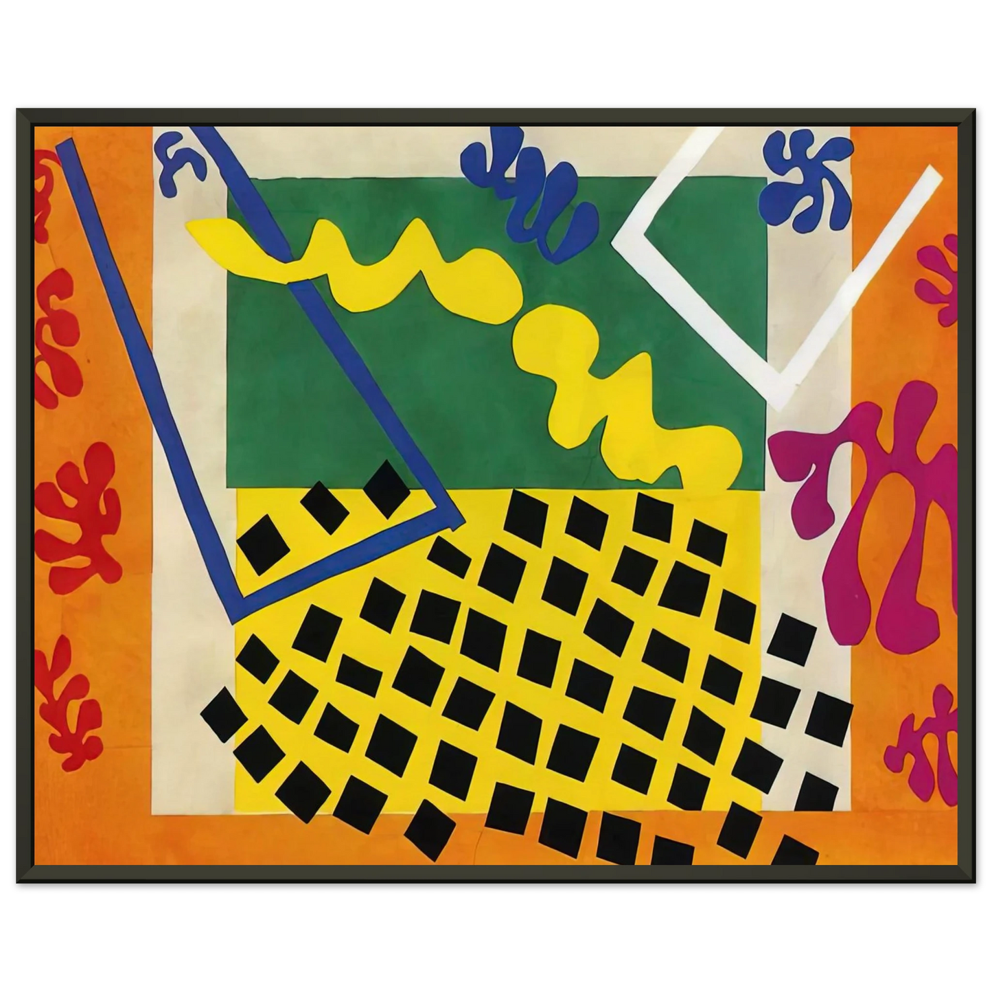 Henri Matisse  CUT OUTS 3 Framed Art Print  - Aluminum Frame - 40x50 cm / 16x20 inches