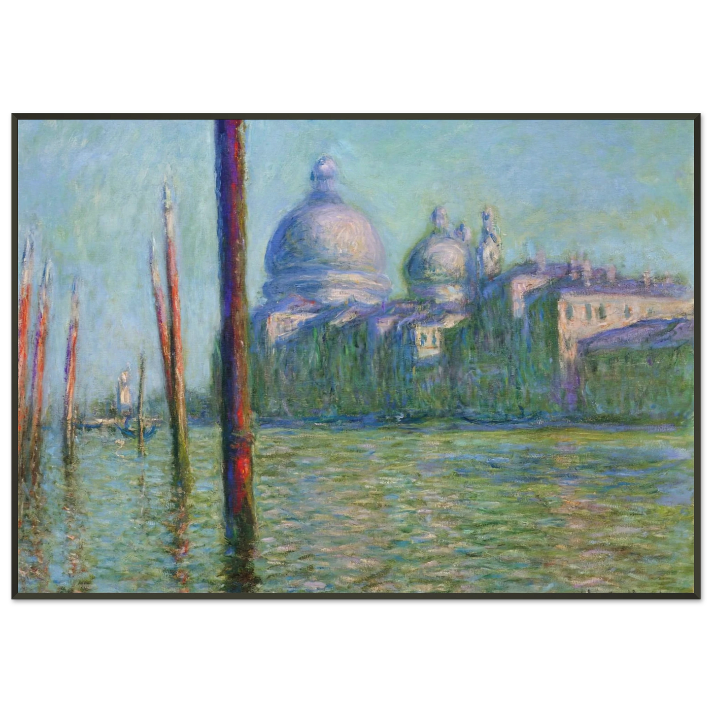 claude monet  The Grand Canal 03 Framed Art Print  - Aluminum Frame - 21x29.7 cm / 8x12"
