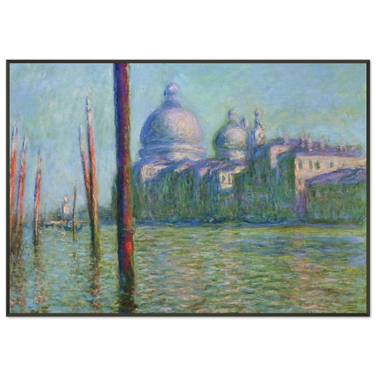 claude monet  The Grand Canal 03 Framed Art Print  - Aluminum Frame - 21x29.7 cm / 8x12"