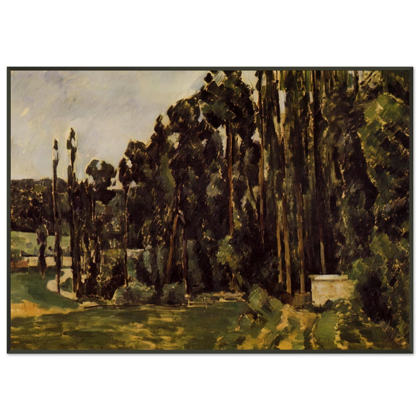 Paul Cezanne  Poplars Framed Art Print  - Aluminum Frame - 21x29.7 cm / 8x12"