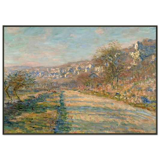 claude monet  Road of La RocheGuyon Framed Art Print  - Aluminum Frame - 21x29.7 cm / 8x12"