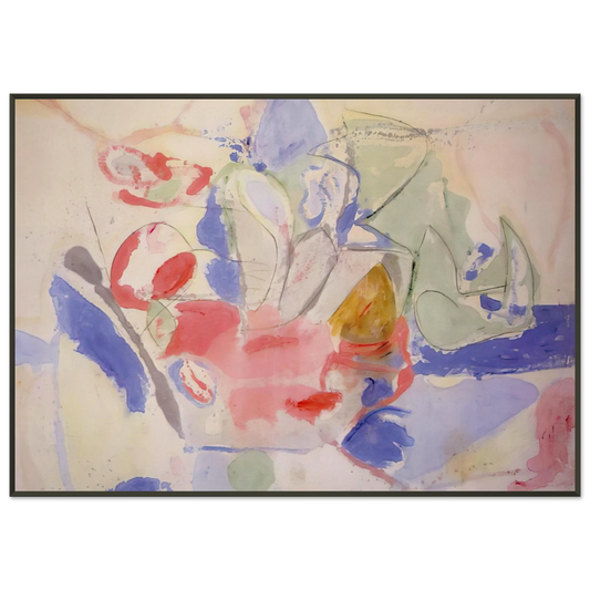 Helen Frankenthaler  Mountains and Sea  1952 Framed Art Print  - Aluminum Frame - 21x29.7 cm / 8x12"