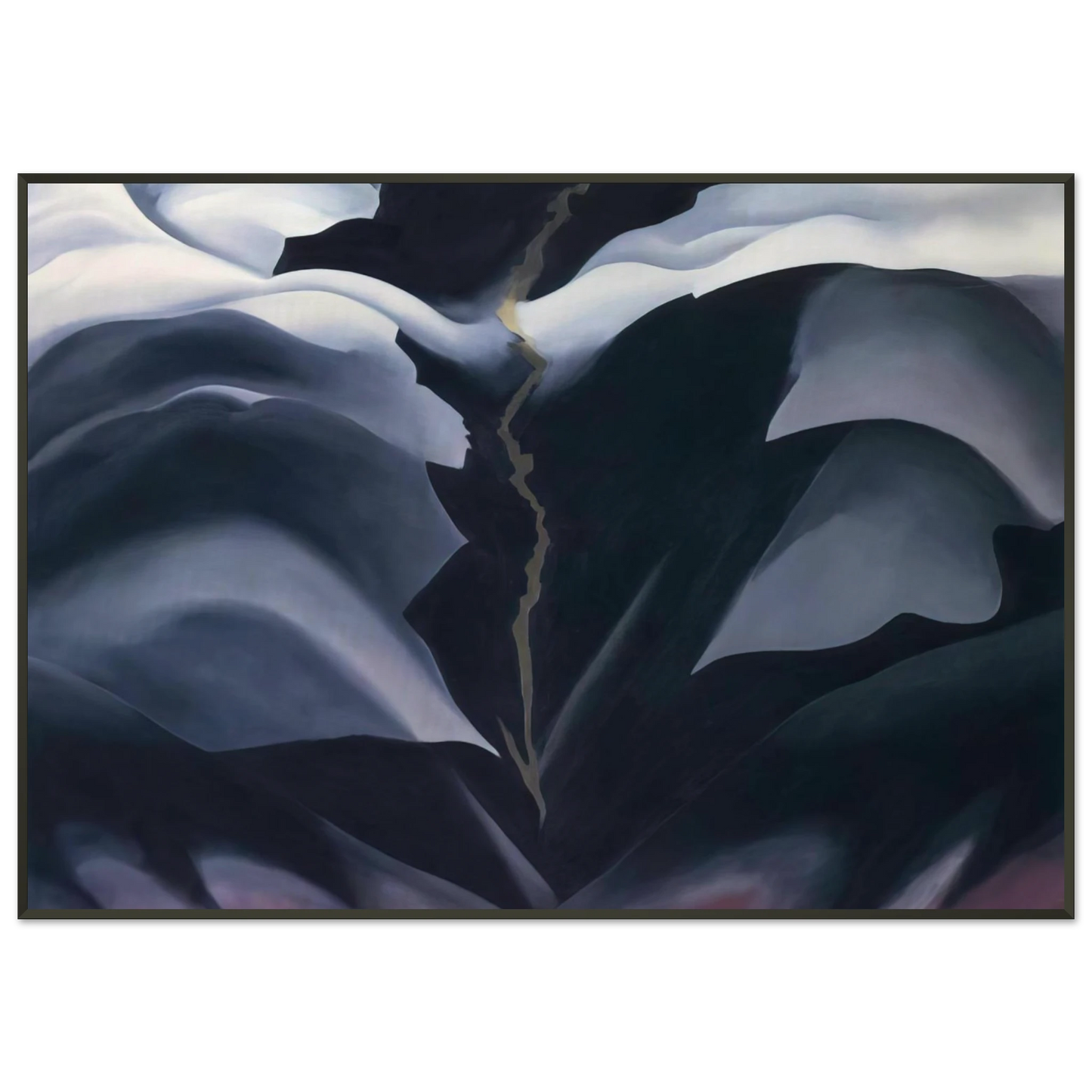 Georgia OKeeffe  Black Place II Framed Art Print  - Aluminum Frame - 21x29.7 cm / 8x12"