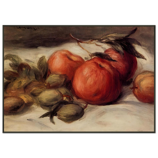 PierreAuguste Renoir  Still Life with Apples and Almonds Framed Art Print  - Aluminum Frame - 21x29.7 cm / 8x12"