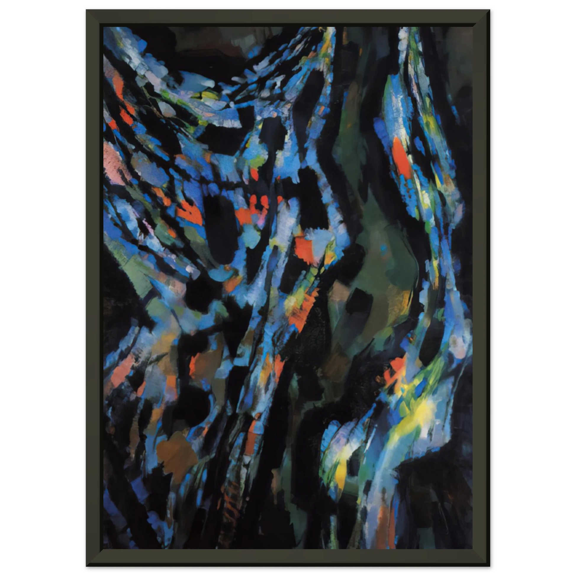 Alfred Manessier  Les Tenebres  1962 Framed Art Print  - Aluminum Frame - 70x100 cm / 28x40 inches