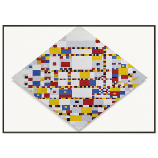 Piet Mondrian  Victory Boogie Woogie Framed Art Print  - Aluminum Frame - 21x29.7 cm / 8x12"