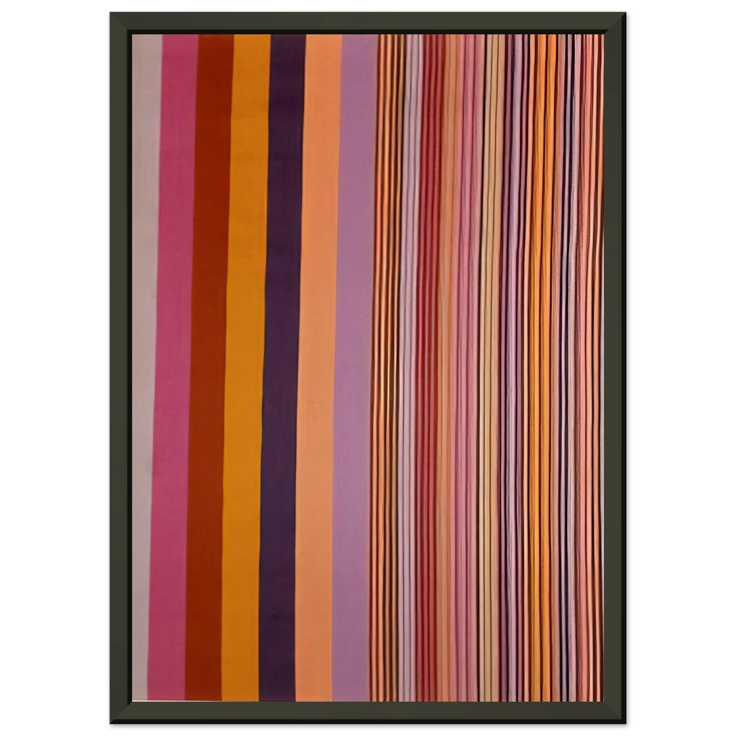 Gene Davis  Lincoln Center  1971 Framed Art Print  - Aluminum Frame - 40x50 cm / 16x20 inches