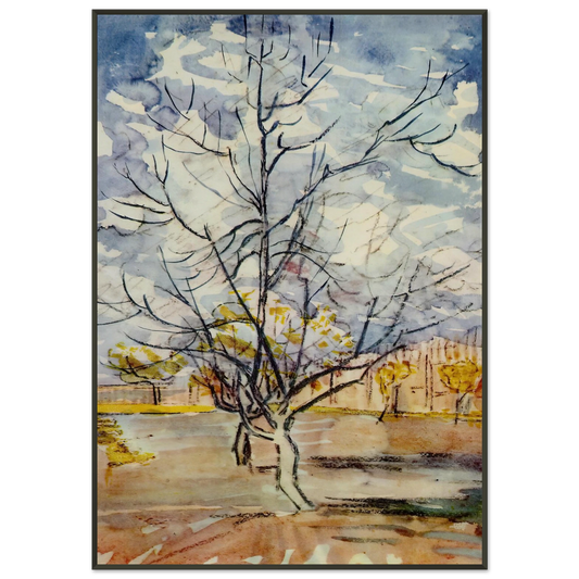 Vincent van Gogh  Pink Peach Trees Framed Art Print  - Aluminum Frame - 21x29.7 cm / 8x12"