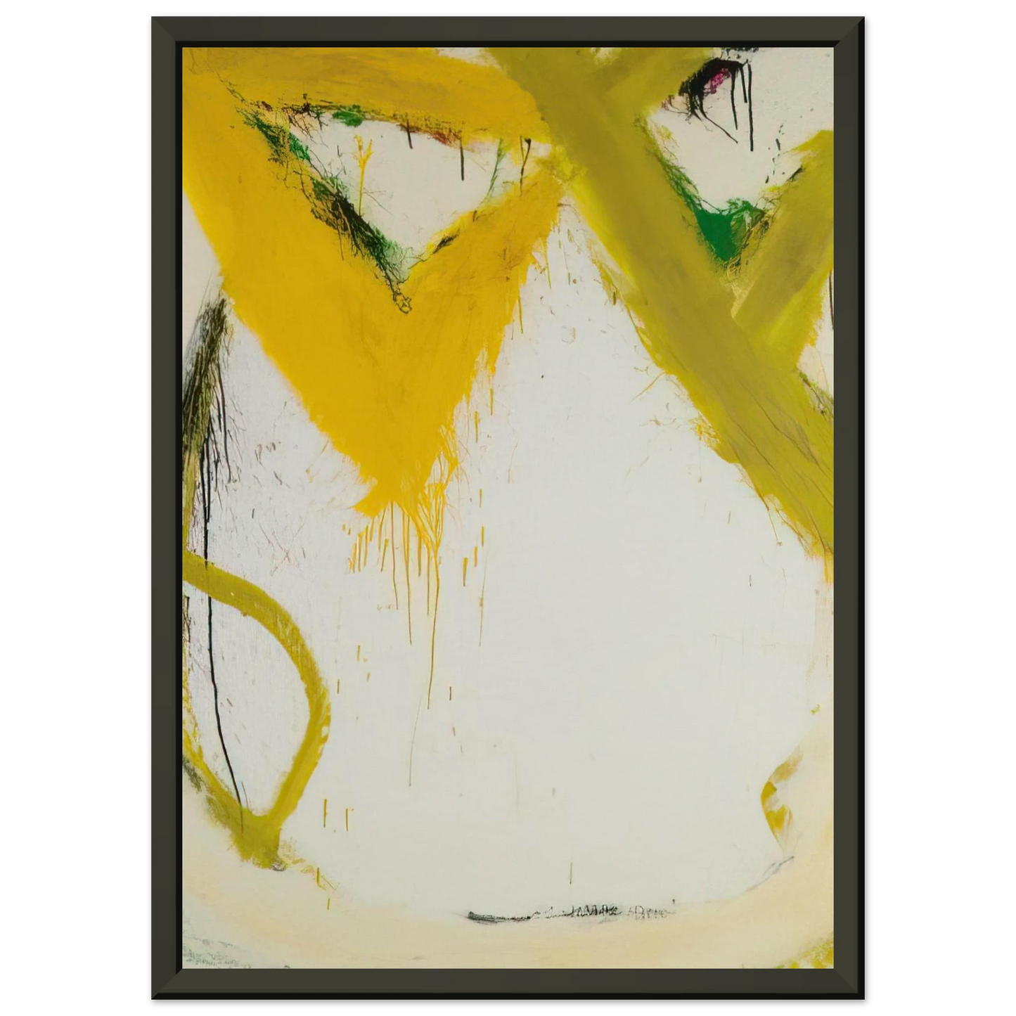 Norman Bluhm  Butte  1967 Framed Art Print  - Aluminum Frame - 70x100 cm / 28x40 inches