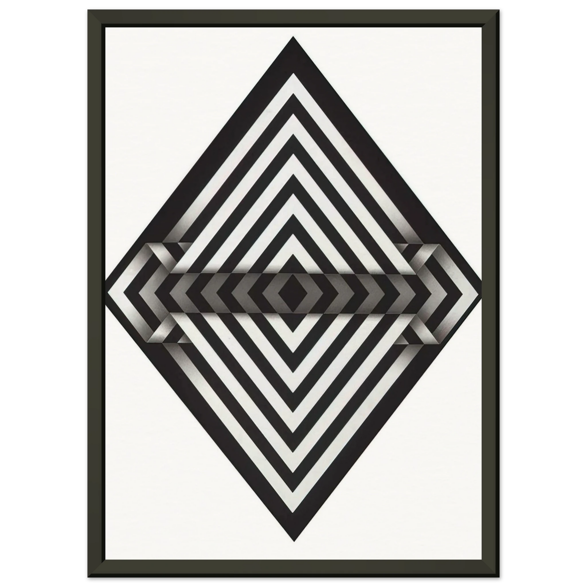 Omar Rayo  Panche I  1970 Framed Art Print  - Aluminum Frame - 70x100 cm / 28x40 inches