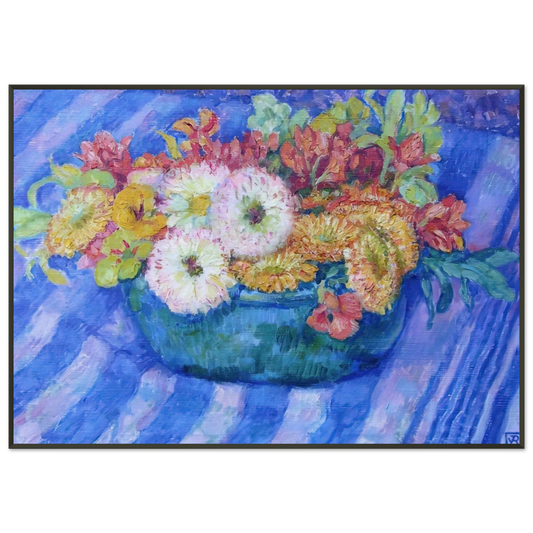 Theo van Rysselberghe  YELLOW BOUQUET 1917 Framed Art Print  - Aluminum Frame - 21x29.7 cm / 8x12"