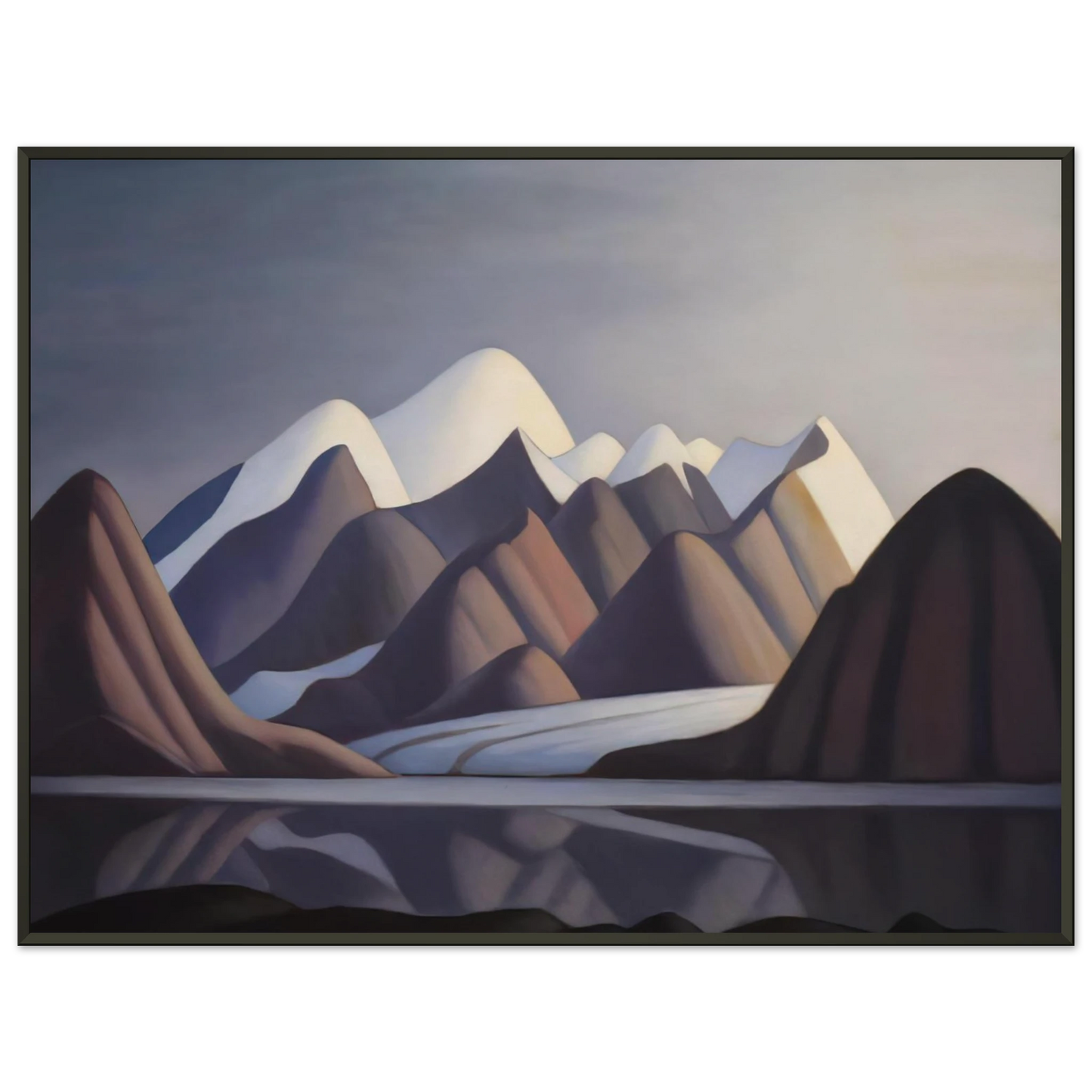 Lawren Harris  Mount Thule Bylot Island  1930 Framed Art Print  - Aluminum Frame - 40x50 cm / 16x20 inches