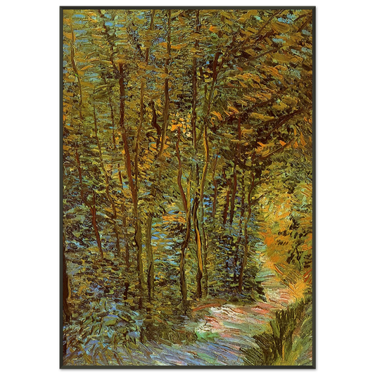Vincent van Gogh  Path in the Woods Framed Art Print  - Aluminum Frame - 21x29.7 cm / 8x12"