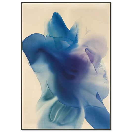 Paul Jenkins  Phenomena Astral Blue Framed Art Print  - Aluminum Frame - 21x29.7 cm / 8x12"