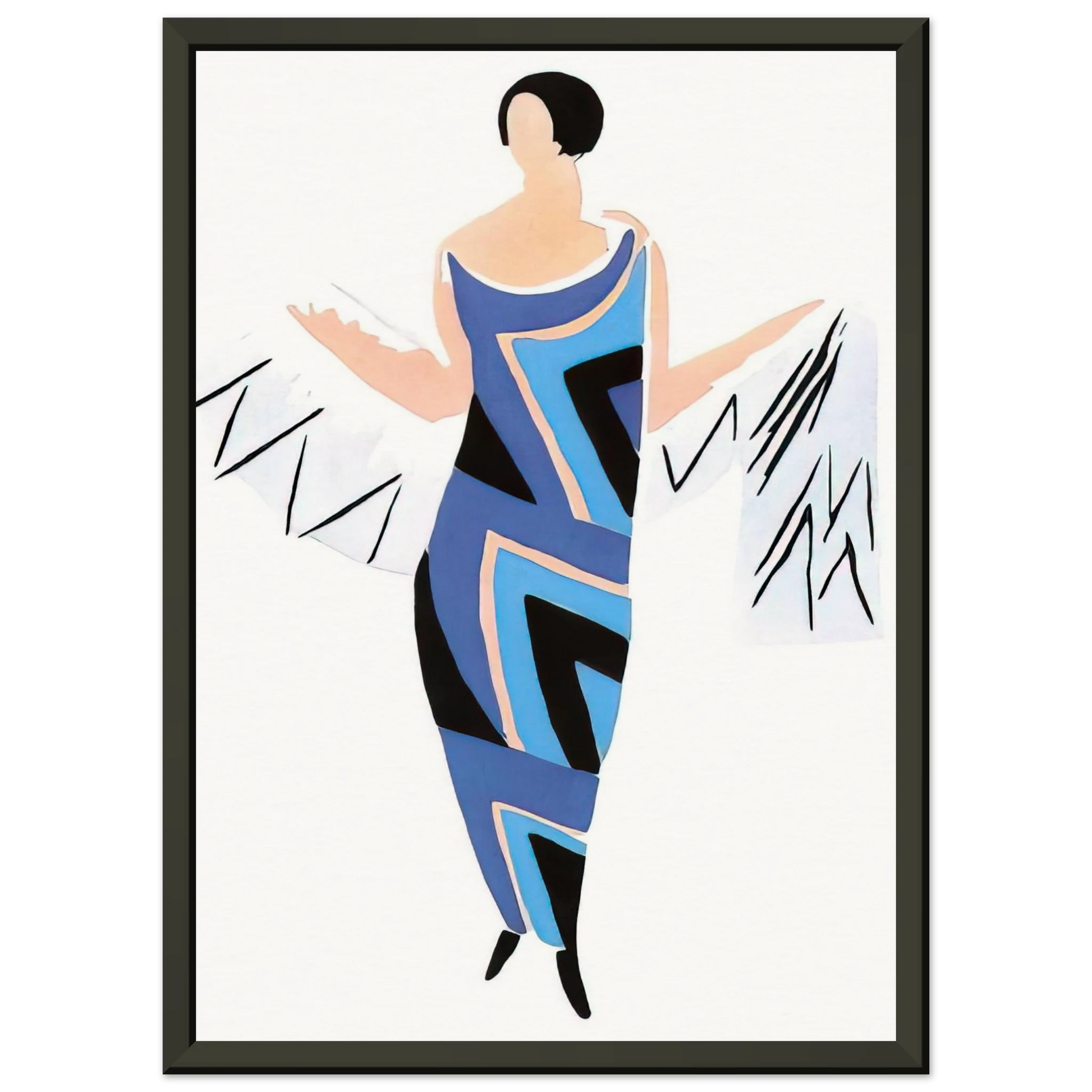 Sonia Delaunay  FASHION ILLUSTRATION 4 Framed Art Print  - Aluminum Frame - 70x100 cm / 28x40 inches
