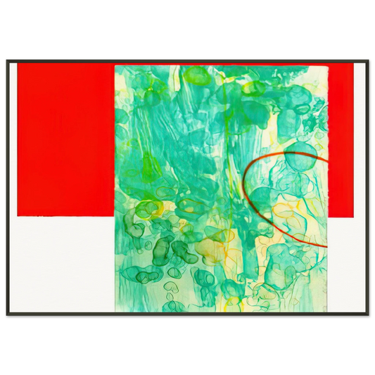 Sam Gilliam  Bluest Framed Art Print  - Aluminum Frame - 21x29.7 cm / 8x12"