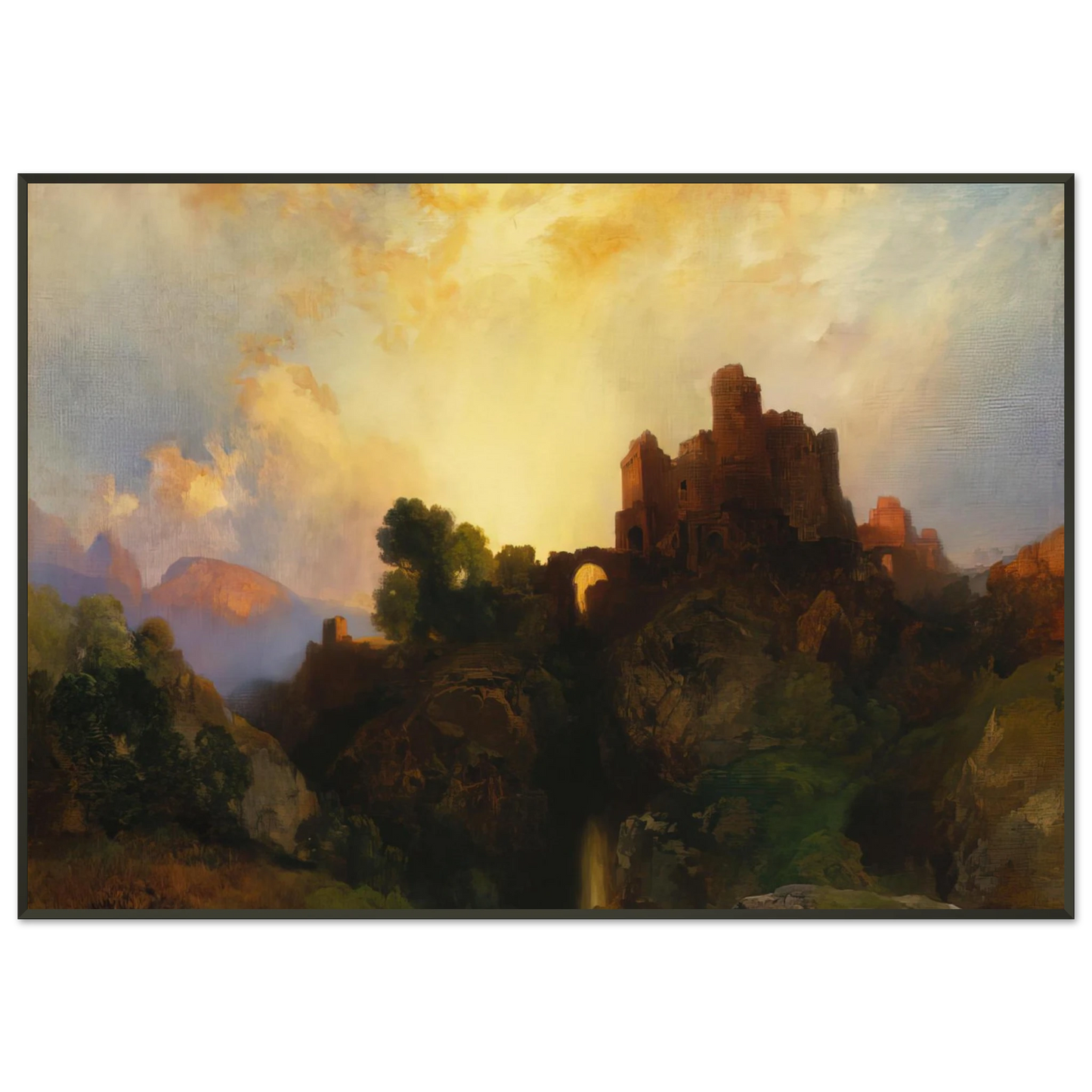 Thomas Moran  Caledonia Framed Art Print  - Aluminum Frame - 21x29.7 cm / 8x12"