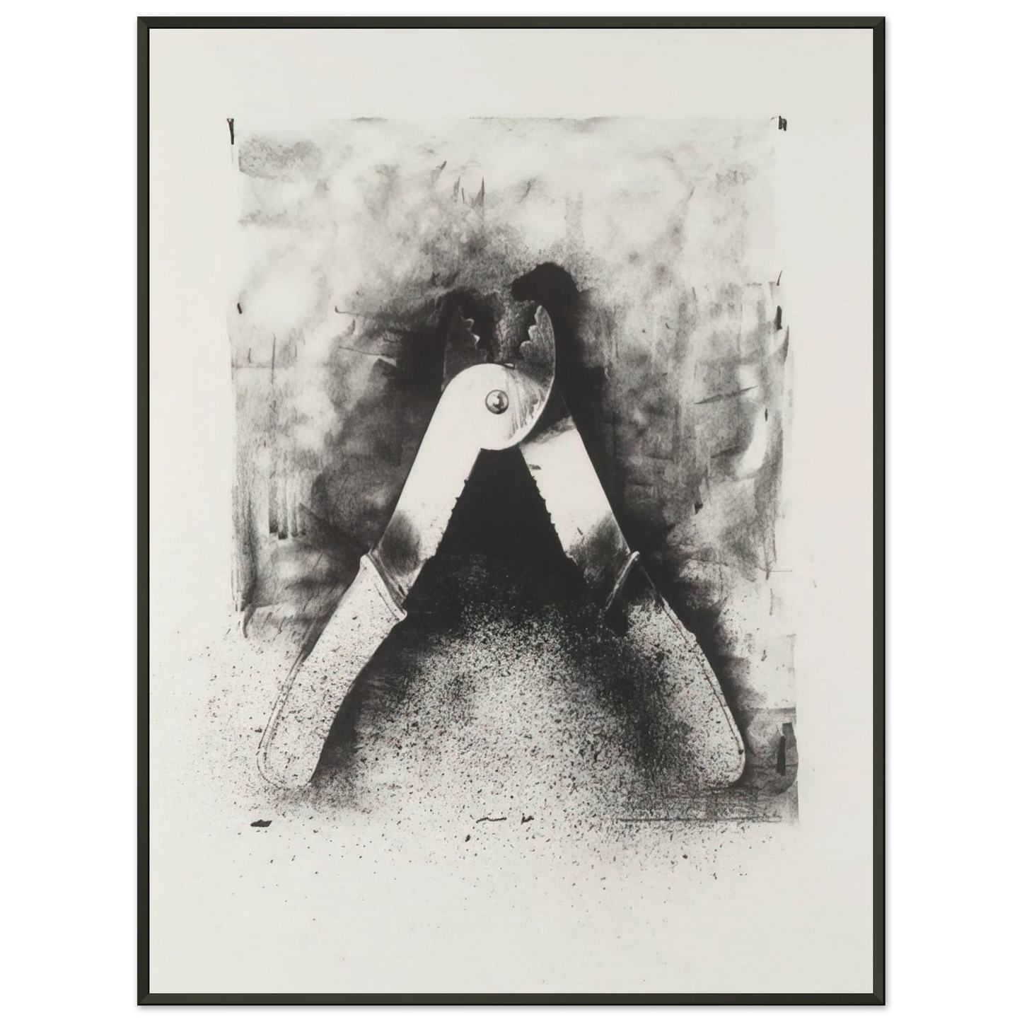 Jim Dine  UNTITLED FROM TEN WINTER TOOLS 1973 7 Framed Art Print  - Aluminum Frame - 70x100 cm / 28x40 inches