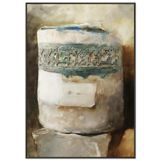 John Singer Sargent  Persian Artifact with Faience Decoration Framed Art Print  - Aluminum Frame - 21x29.7 cm / 8x12"