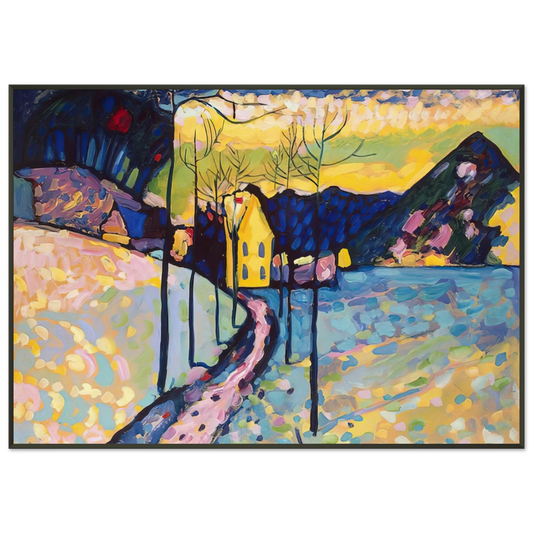 Wassily Kandinsky  WINTER LANDSCAPE 1909 Framed Art Print  - Aluminum Frame - 21x29.7 cm / 8x12"