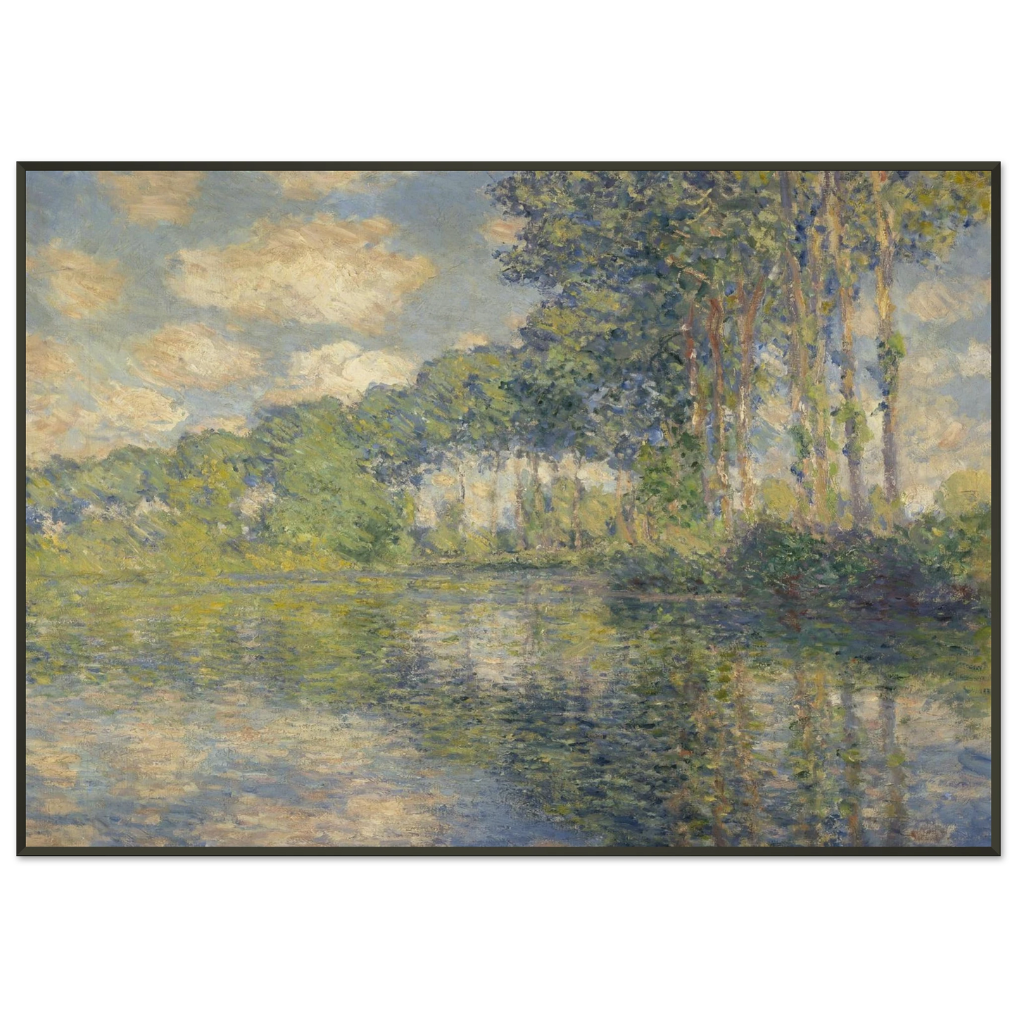 claude monet  Poplars on the Epte Framed Art Print  - Aluminum Frame - 21x29.7 cm / 8x12"