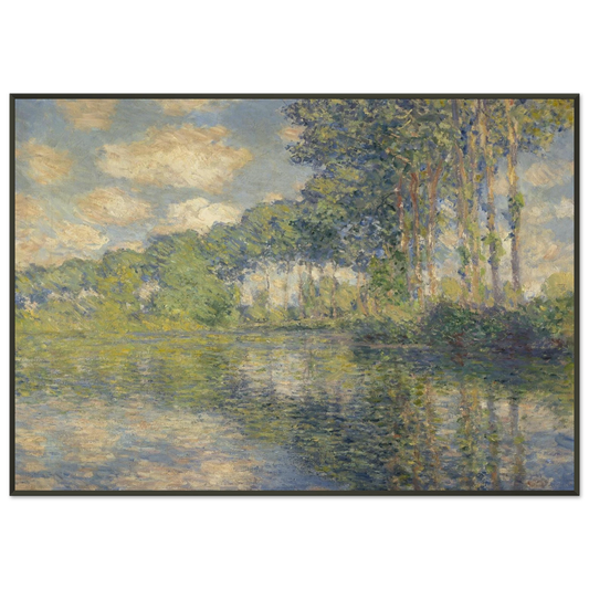 claude monet  Poplars on the Epte Framed Art Print  - Aluminum Frame - 21x29.7 cm / 8x12"