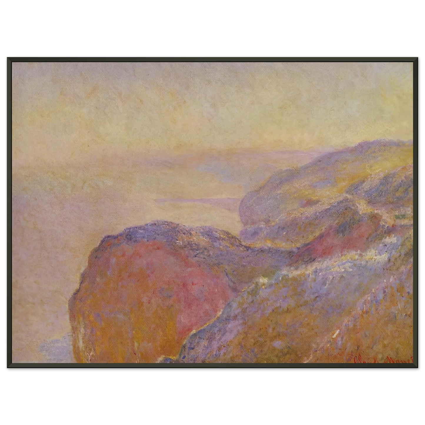 claude monet  At ValSaintNicolas near Dieppe in the Morning Framed Art Print  - Aluminum Frame - 70x100 cm / 28x40 inches