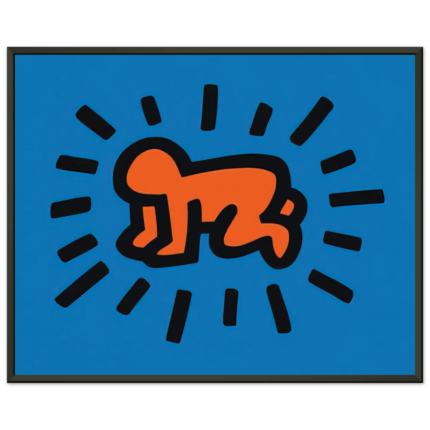Keith Haring  RADIANT BABY FROM ICONS SERIES 1990 Framed Art Print  - Aluminum Frame - 70x100 cm / 28x40 inches