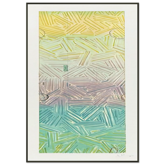 Jasper Johns  USUYUKI ULAE 211 Framed Art Print  - Aluminum Frame - 21x29.7 cm / 8x12"