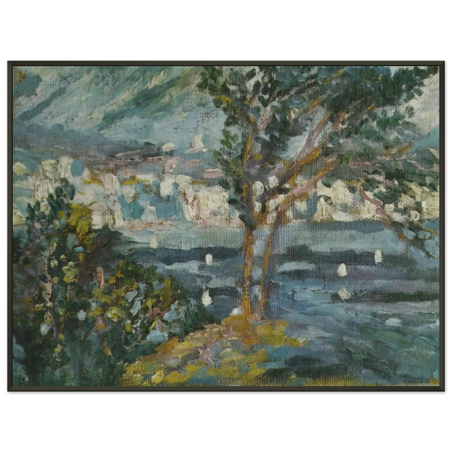 Salvador Dali  LANDSCAPE CADAQUES 1920 Framed Art Print  - Aluminum Frame - 70x100 cm / 28x40 inches