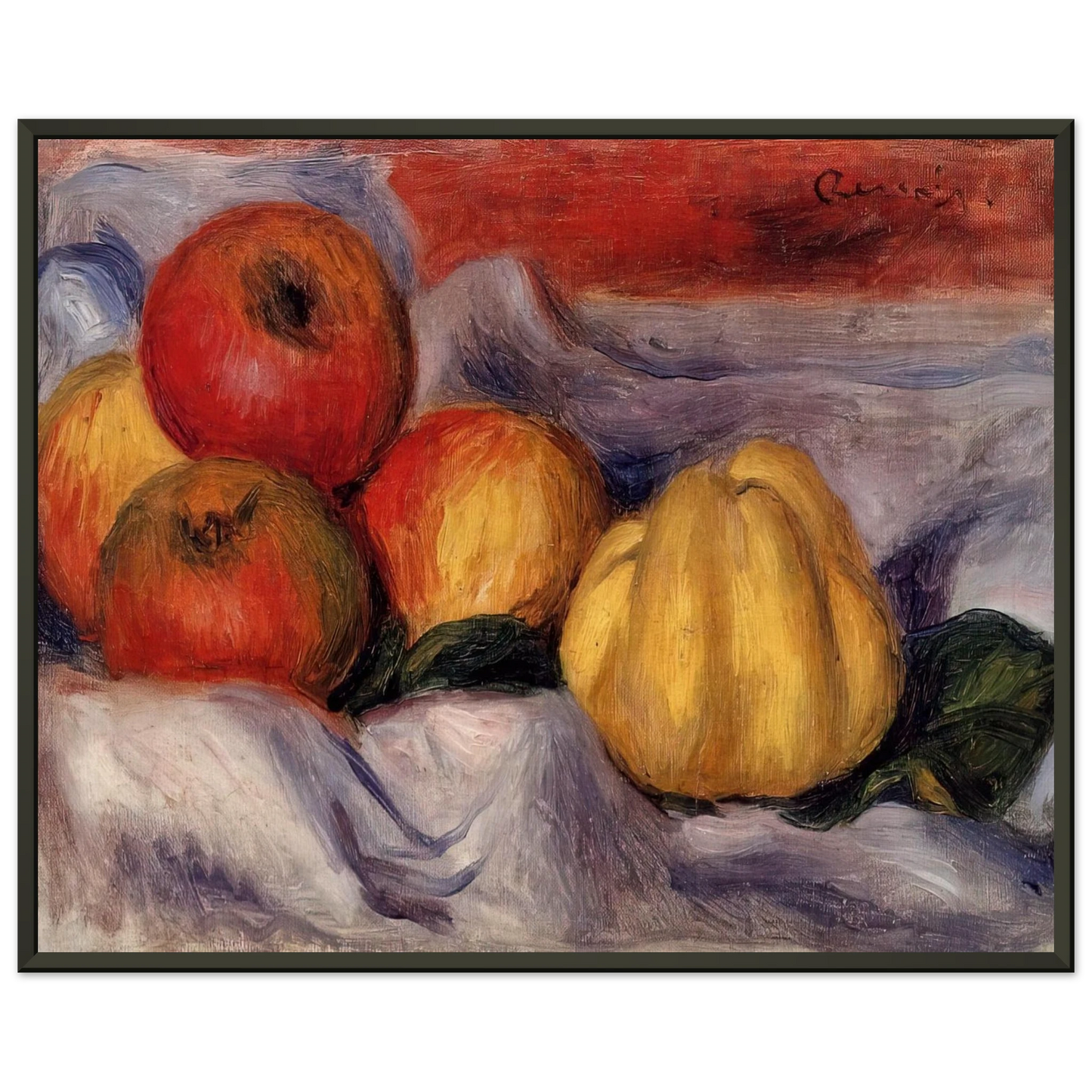 PierreAuguste Renoir  Still Life with Apples Framed Art Print  - Aluminum Frame - 60x80 cm / 24x32 inches