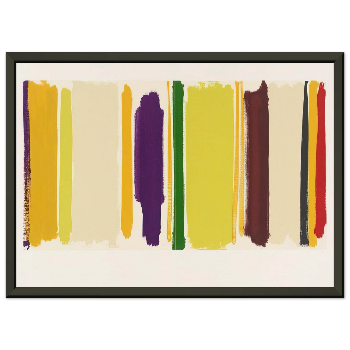 Patrick Heron  Untitled From The Shapes of Colour  1978 Framed Art Print  - Aluminum Frame - 40x50 cm / 16x20 inches