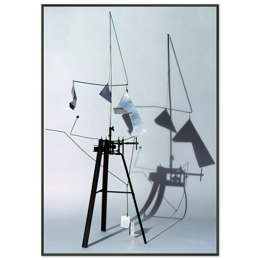Bruno Munari  Useless Machine Arrhythmic Carousel  1953 Framed Art Print  - Aluminum Frame - 21x29.7 cm / 8x12"