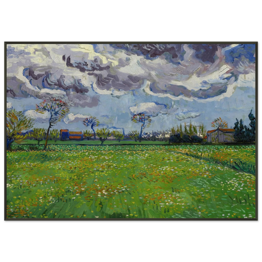 Vincent van Gogh  Landscape under a Stormy Sky Framed Art Print  - Aluminum Frame - 21x29.7 cm / 8x12"